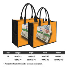Load image into Gallery viewer, MORE MONEY Standard All-Over Print Canvas Tote Bag(2 layers)