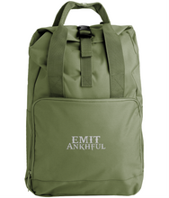 Load image into Gallery viewer, EMIT ANKHFUL Embroidered Twin Handle Roll-Top Backpack
