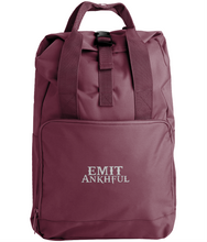Load image into Gallery viewer, EMIT ANKHFUL Embroidered Twin Handle Roll-Top Backpack