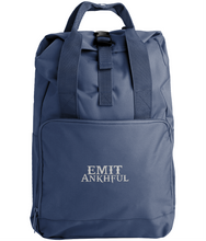 Load image into Gallery viewer, EMIT ANKHFUL Embroidered Twin Handle Roll-Top Backpack
