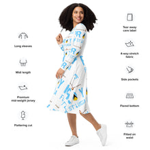 Load image into Gallery viewer, PRAYERFUL ( long sleeve midi dress )