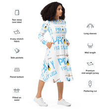 Load image into Gallery viewer, PRAYERFUL ( long sleeve midi dress )