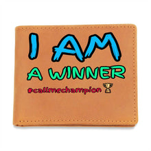 Load image into Gallery viewer, I AM A WINNER Men's Leather wallet.