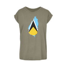Load image into Gallery viewer, SAINT LUCIA Women's Extended Shoulder T-Shirt XS-5XL