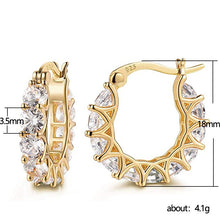 Load image into Gallery viewer, BIJOU SOLITAIRE(French full inlaid zircon lace earrings U-shaped )