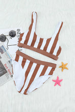 Load image into Gallery viewer, SUN IN SAND (Striped Tank High Waist Bikini)