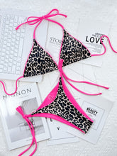 Load image into Gallery viewer, SUN AND SAND Leopard Print Halter Neck Tie Side Bikini Set