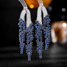 Load image into Gallery viewer, BIJOU SOLITAIRE(French Elegant Long Earrings)