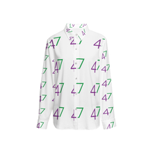 Load image into Gallery viewer, PERFECT LOVE (Women's Classic Long Sleeve Button-Up Shirt)