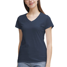 Load image into Gallery viewer, TEA SHIRT(Women's 100% Cotton V‑Neck )