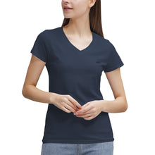 Load image into Gallery viewer, TEA SHIRT(Women's 100% Cotton V‑Neck )