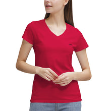 Load image into Gallery viewer, TEA SHIRT(Women's 100% Cotton V‑Neck )