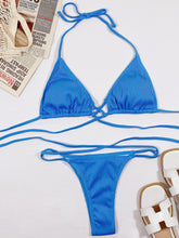 Load image into Gallery viewer, SUN IN SAND (Halter Neck Crisscross Ribbed Bikini Set)