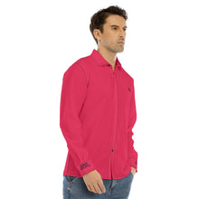 Load image into Gallery viewer, RED LOVE (Men's Lapel Collar Shirt With Concealed Placket)