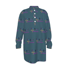 Load image into Gallery viewer, ROOTS AND CULTURE (Men's Stand-up Collar Long Shirt)