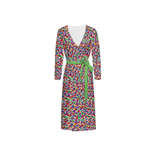 Load image into Gallery viewer, SPRING UP (Women’s ¾ Sleeve Wrap Dress-Heavy Knit green)