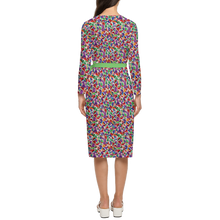 Load image into Gallery viewer, SPRING UP (Women’s ¾ Sleeve Wrap Dress-Heavy Knit green)