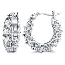 Load image into Gallery viewer, BIJOU SOLITAIRE(French full inlaid zircon lace earrings U-shaped )