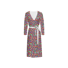Load image into Gallery viewer, SPRING UP (Women’s ¾ Sleeve Wrap Dress-Heavy Knit white )