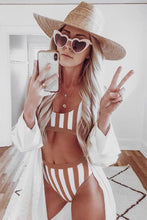 Load image into Gallery viewer, SUN IN SAND (Striped Tank High Waist Bikini)