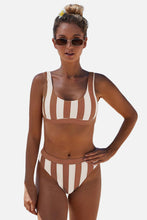 Load image into Gallery viewer, SUN IN SAND (Striped Tank High Waist Bikini)