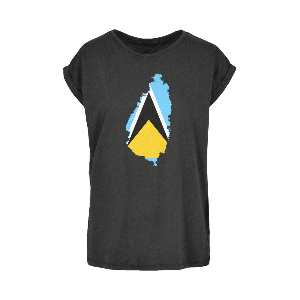 SAINT LUCIA Women's Extended Shoulder T-Shirt XS-5XL