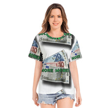 Load image into Gallery viewer, MORE MONEY (unisex All-Over Print Cotton T-shirts)
