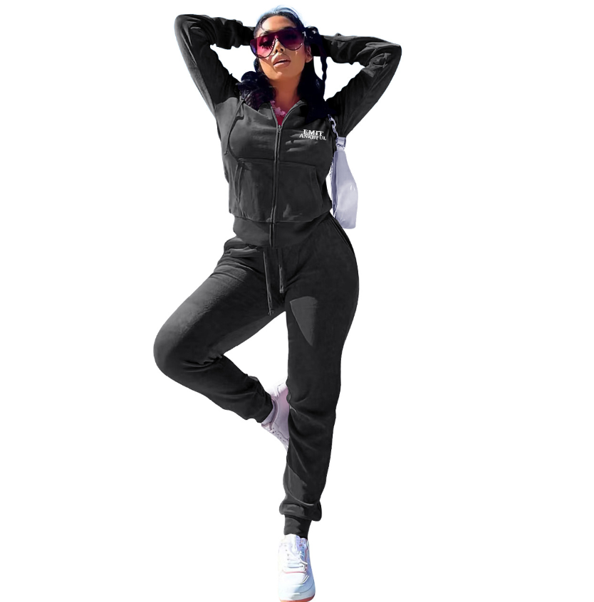 UNIFIED COMBO Womens Sweat Suit with front zipper