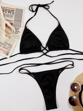 Load image into Gallery viewer, SUN IN SAND (Halter Neck Crisscross Ribbed Bikini Set)

