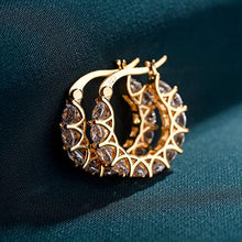Load image into Gallery viewer, BIJOU SOLITAIRE(French full inlaid zircon lace earrings U-shaped )
