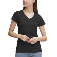 Load image into Gallery viewer, TEA SHIRT(Women&#39;s 100% Cotton V‑Neck )

