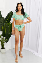 Load image into Gallery viewer, SUN IN SAND ( Swim Vacay Ready Puff Sleeve Bikini in Gum Leaf)
