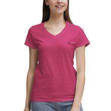Load image into Gallery viewer, TEA SHIRT(Women&#39;s 100% Cotton V‑Neck )
