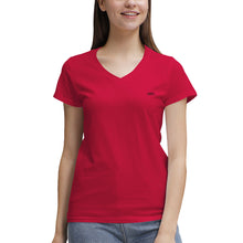 Load image into Gallery viewer, TEA SHIRT(Women&#39;s 100% Cotton V‑Neck )
