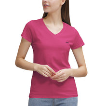Load image into Gallery viewer, TEA SHIRT(Women&#39;s 100% Cotton V‑Neck )
