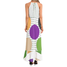 Load image into Gallery viewer, EXCLUSIVELY EXQUISITE (Ruffle Hem Halter Neck Maxi Dress)

