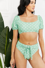 Load image into Gallery viewer, SUN IN SAND ( Swim Vacay Ready Puff Sleeve Bikini in Gum Leaf)
