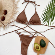 Load image into Gallery viewer, SUN IN SAND (Halter Neck Crisscross Ribbed Bikini Set)
