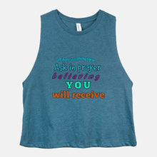 Load image into Gallery viewer, RECIEVE TREASURE (Bella Canvas Racerback Cropped Tank)
