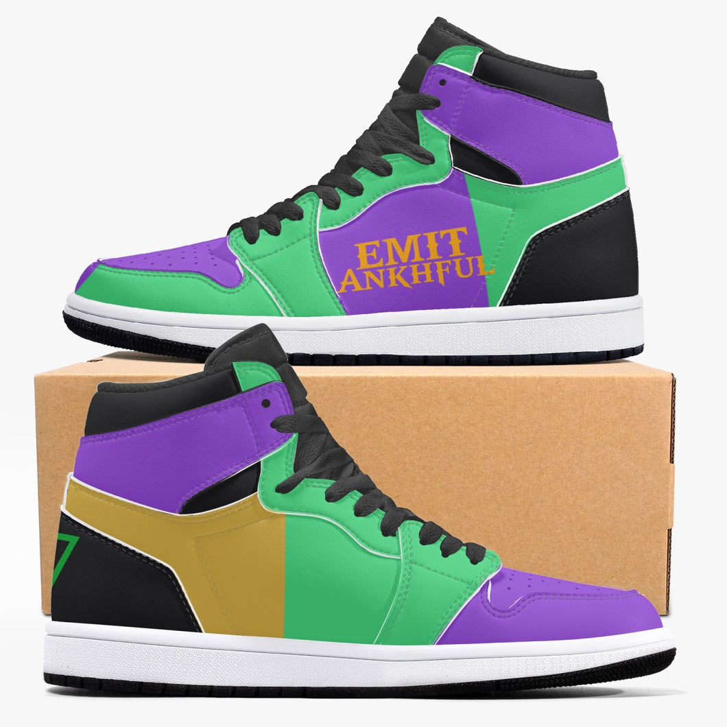 FOUR SEASONS (Black High-Top Leather Sneakers)