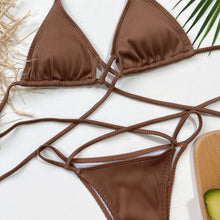Load image into Gallery viewer, SUN IN SAND (Halter Neck Crisscross Ribbed Bikini Set)
