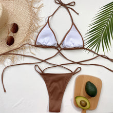 Load image into Gallery viewer, SUN IN SAND (Halter Neck Crisscross Ribbed Bikini Set)
